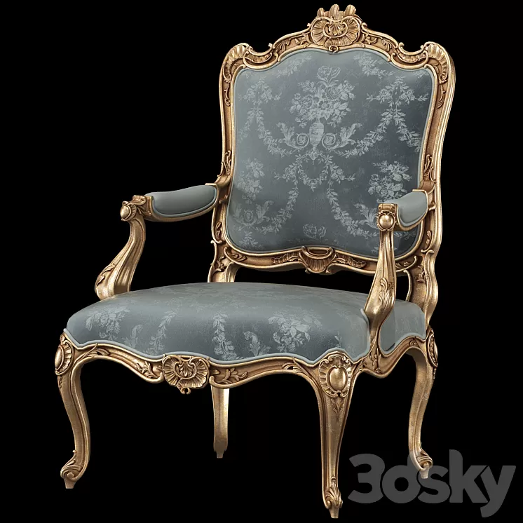 Fauteuil a la reine armchair 3D Model Free Download