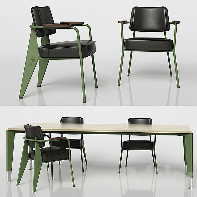 FAUTEUIL DIRECTION – PROUVÉ RAW 3DModel