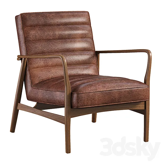 Fauteuil lounge en cuir Datsun 3D Model