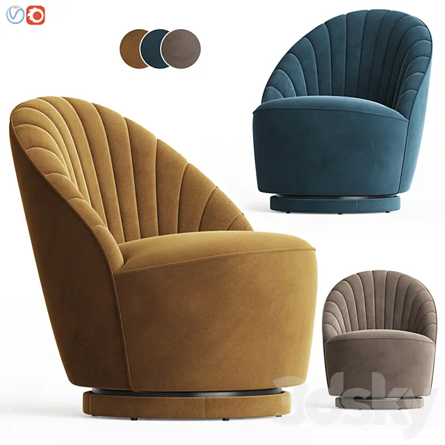 Fauteuil Madison Armchair Homestock 3D Model