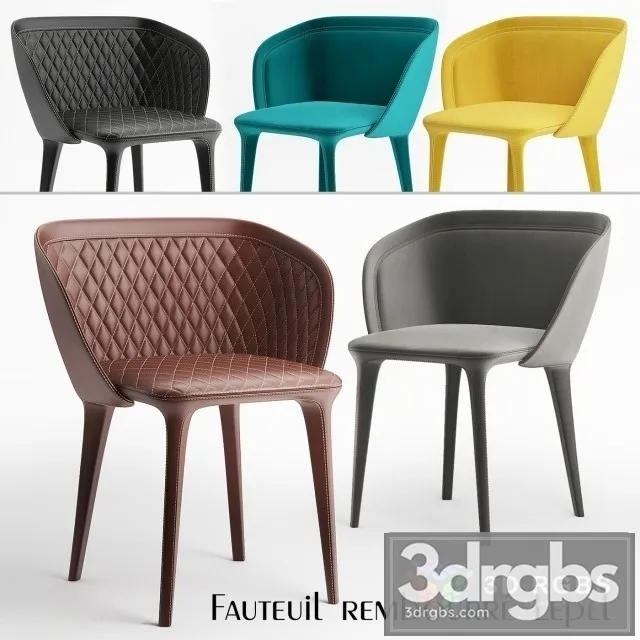 Fauteuil Rembourre Lepel 3D Model Download