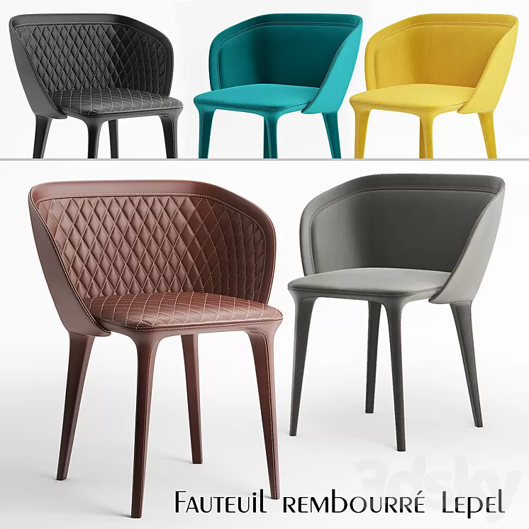 Fauteuil rembourré Lepel 3D Model