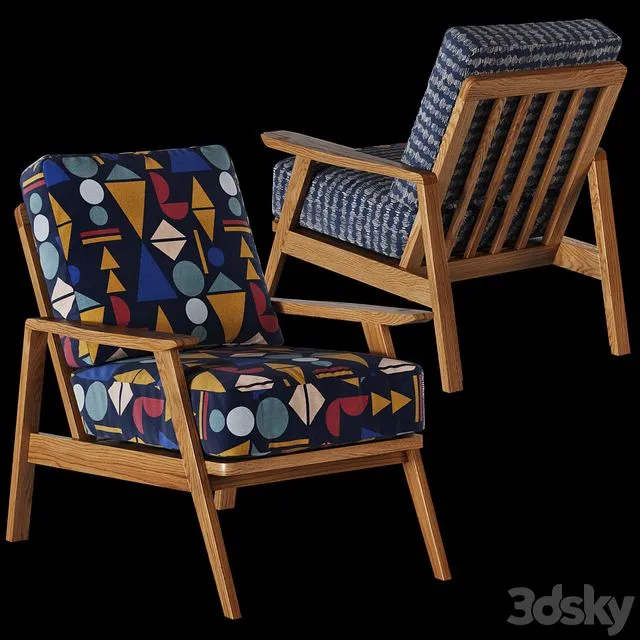 Fauteuil vintage by La Redoute 3D Model Fauteuil vintage by La Redoute 3D Model
