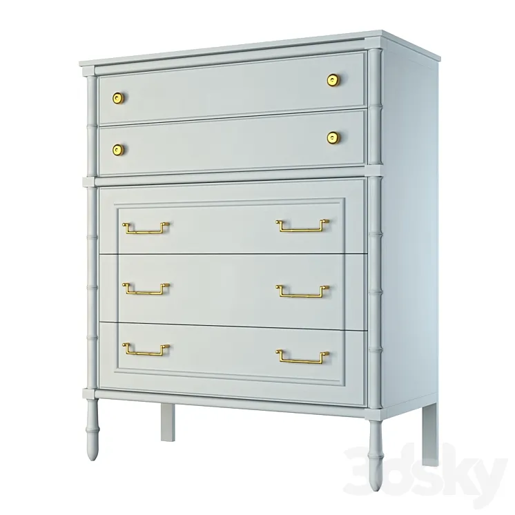 Faux bamboo dresser 3D Model Free Download Faux bamboo dresser 3D Model Free Download