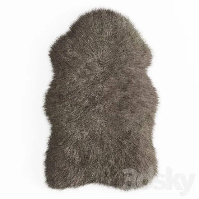 Faux Fur Mongolian Rug 3D Model Faux Fur Mongolian Rug 3D Model