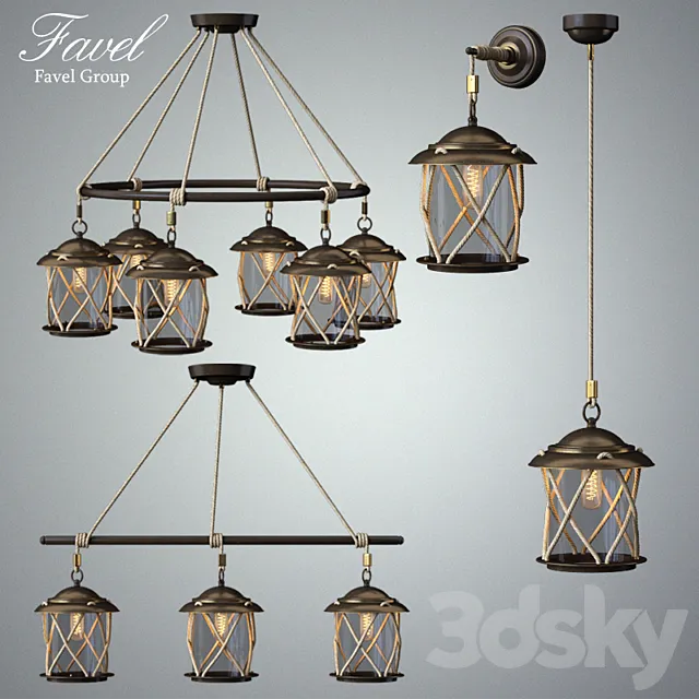 Favel Group Corda Marr _ oro 3DModel Favel Group Corda Marr _ oro 3DModel