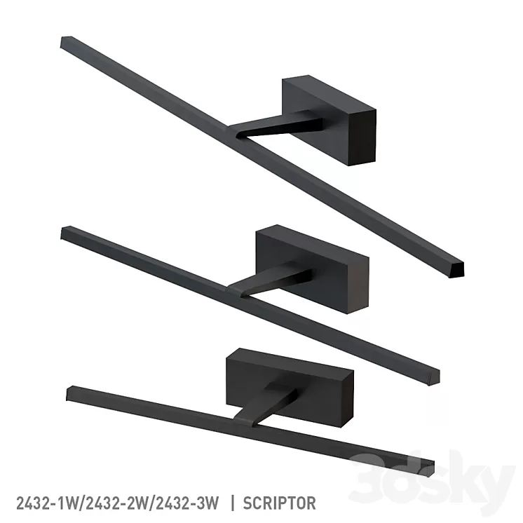 Favorite 2432-1W 2432-2W 2432-3W 3D Model Favorite 2432-1W 2432-2W 2432-3W 3D Model