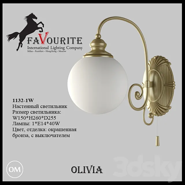 Favourite 1132-1W Sconce 3D Model