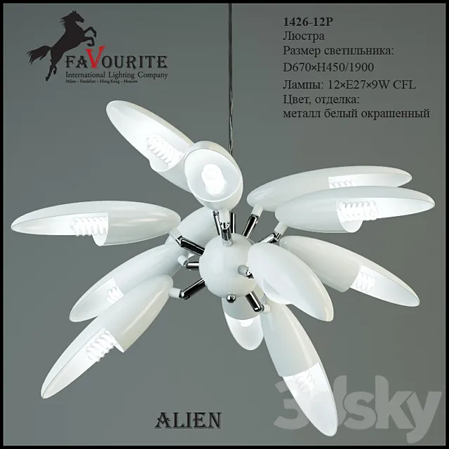 Favourite 1426-12P 3DModel Favourite 1426-12P 3DModel