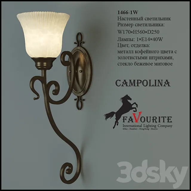 Favourite 1466-1W 3DModel Favourite 1466-1W 3DModel