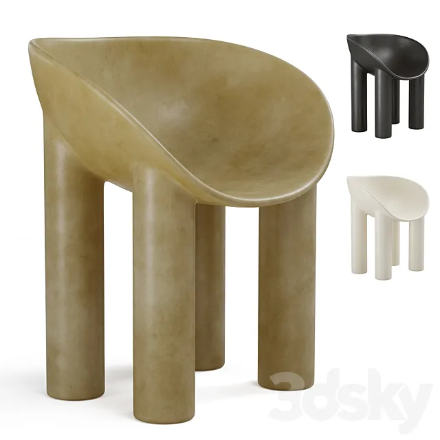 Faye Toogood Roly Poly Dining Chair 3D Model