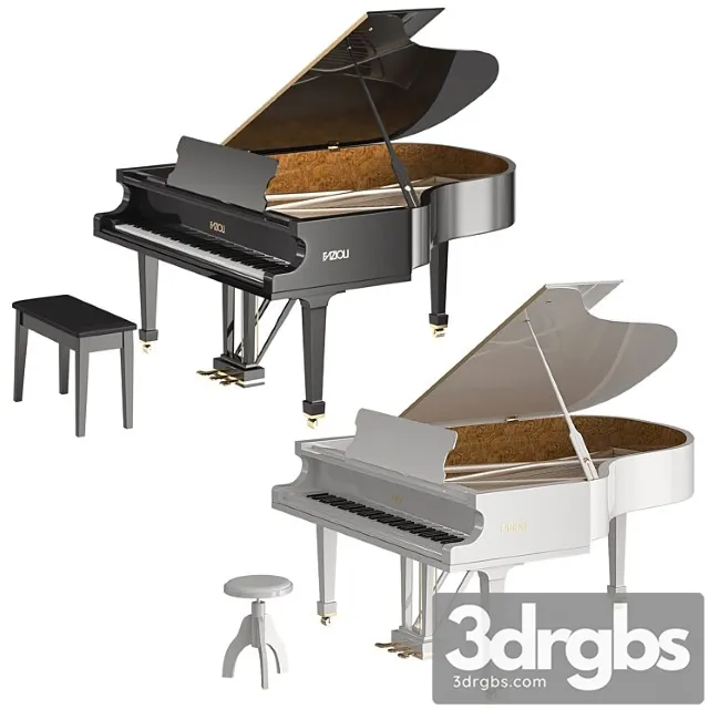 Fazioli Black and White 3D Model Download