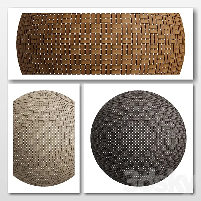 FB304 Wicker ribbon fiber | 3MAT | PBR | 4k 3DModel