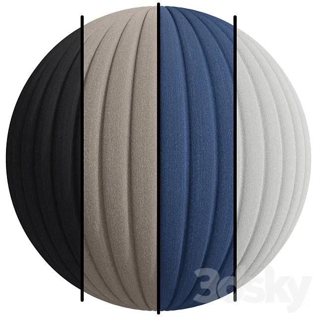 FB448 Denim Fabric(Line) | PBR | one design and 4 different colors | 4K 3D Model