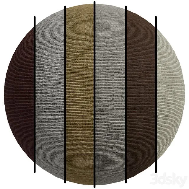 FB491 Furniture fabrics Vesta(Decobel brand) one design and 6 different colors 4K 3D Model