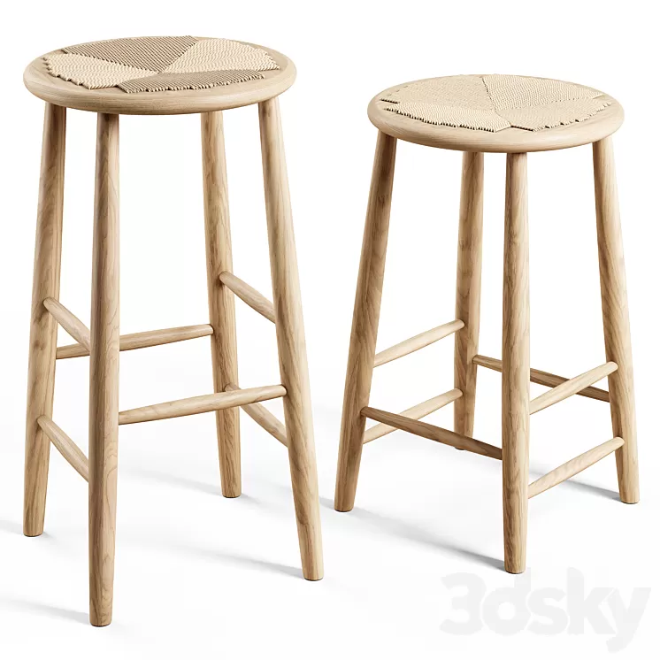 FDB Møbler – J165B Bar stool 3D Model Free Download