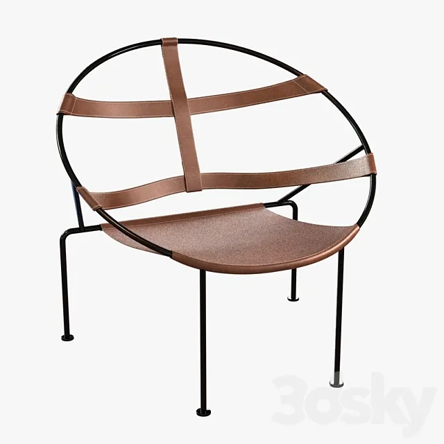 FDC1 leather armchair by objekto 3DModel FDC1 leather armchair by objekto 3DModel