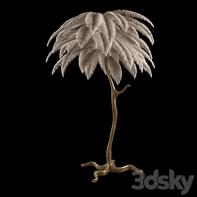 Feather floor light 3D Model
