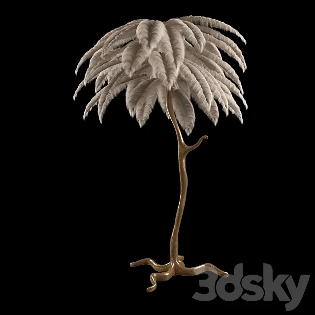 Feather floor light 3DModel Feather floor light 3DModel
