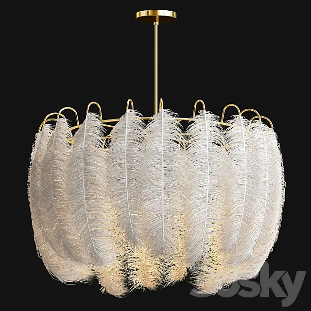 Feather Pendant Lamp 3D Model