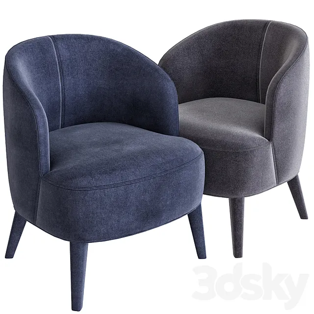 Febo armchairs antonio citterio 2 3DModel