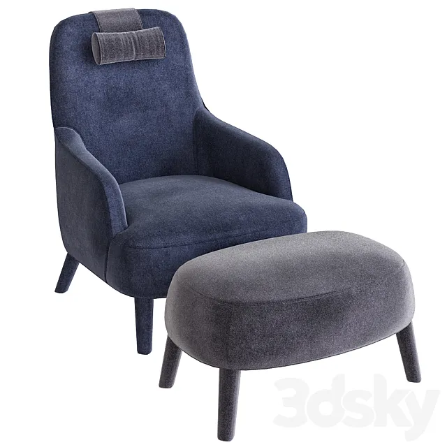 Febo armchairs antonio citterio 3 3DModel