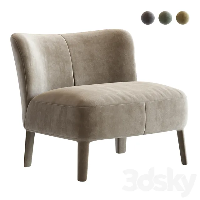 Febo low armchair 3DModel