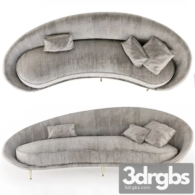 Federico munari sofa curvato in velvet mohair and brass italy circa 1950 2 3D Model Download Federico munari sofa curvato in velvet mohair and brass italy circa 1950 2 3D Model Download