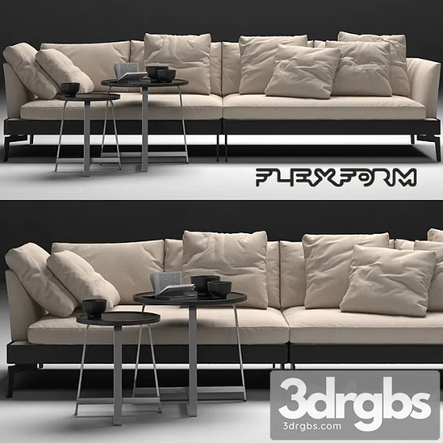 Feel good sofa flexform 2 3D Model Download Feel good sofa flexform 2 3D Model Download