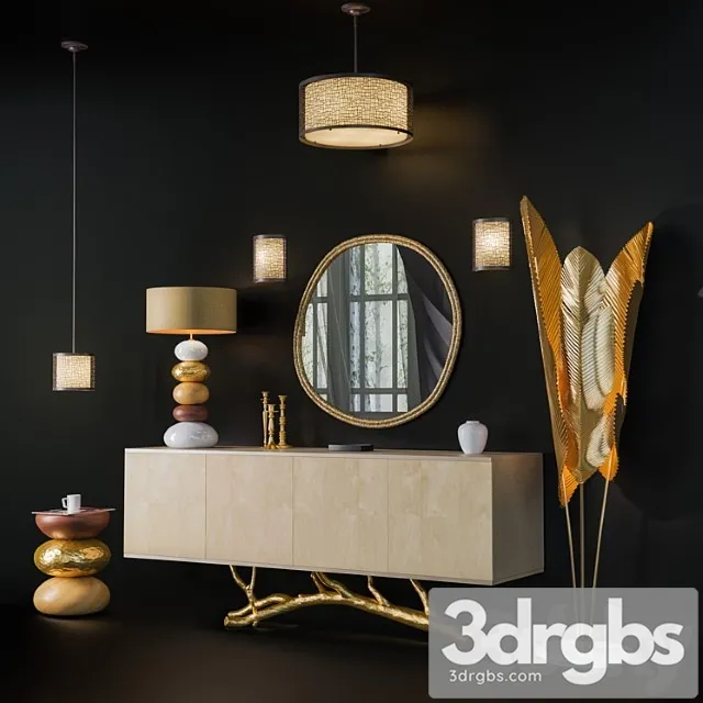 Feiss joplin and ginger & jagger set 2 3D Model Download