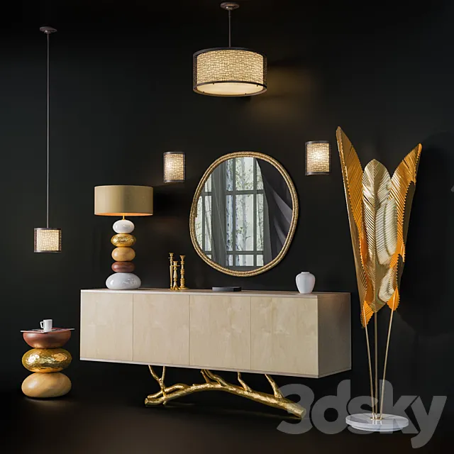 Feiss Joplin and Ginger & Jagger set 3DModel