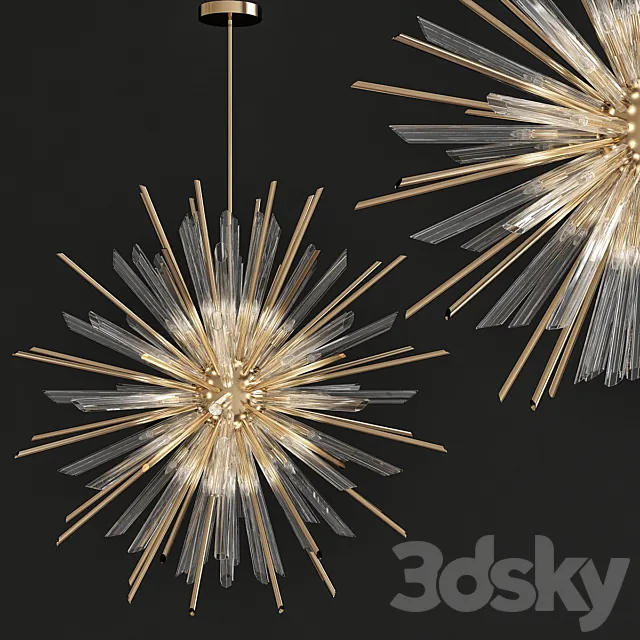Feiss Quorra 41 Light Burnished Brass Chandelier 3D Model Feiss Quorra 41 Light Burnished Brass Chandelier 3D Model