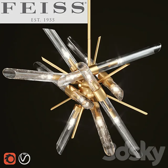 FEISS The Quorra 14-light chandelier 3DModel FEISS The Quorra 14-light chandelier 3DModel