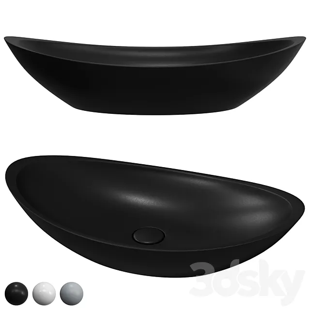 Felice washbasin by PAA 3D Model Felice washbasin by PAA 3D Model