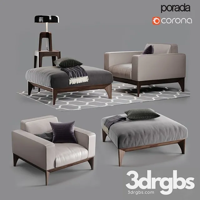 Fellow Poltrona 1 3D Model Download