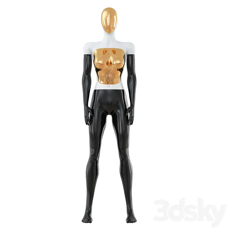 Female Abstract Mannequin 90 3D Model Free Download