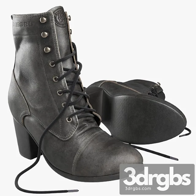 Female boots diesel 3D Model Download
