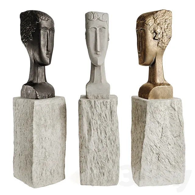 Female head figure 3DModel Female head figure 3DModel