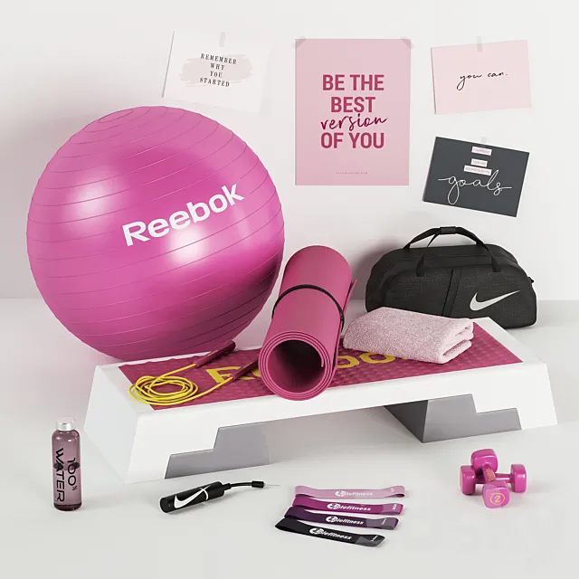 Female sports set 3DModel Female sports set 3DModel