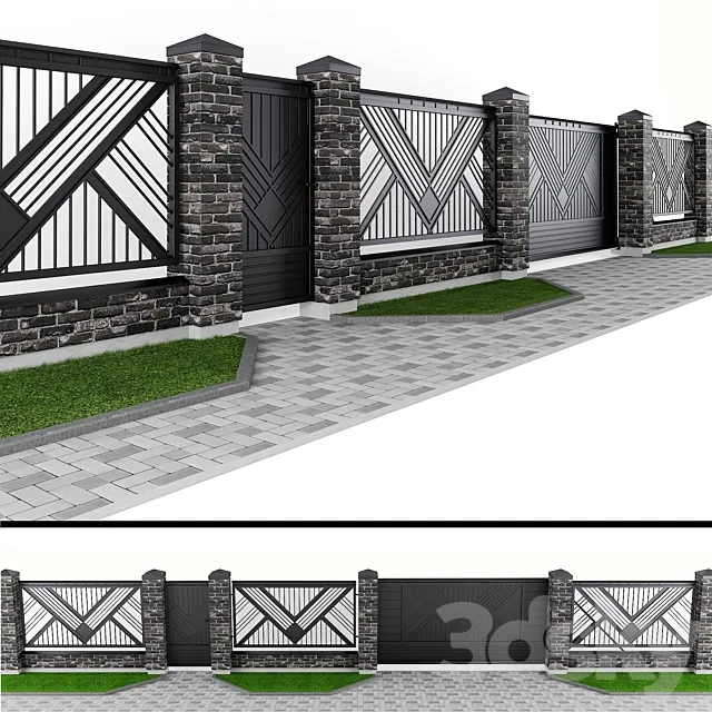 Fence 01 3DModel Fence 01 3DModel