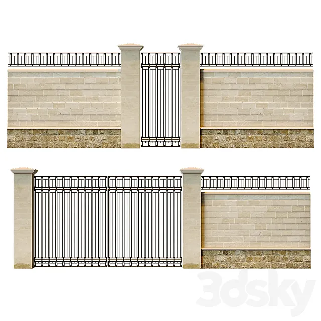 Fence 3D Model Fence 3D Model