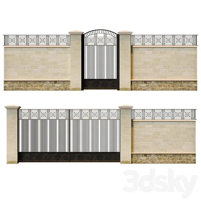 Fence 3D Model Fence 3D Model