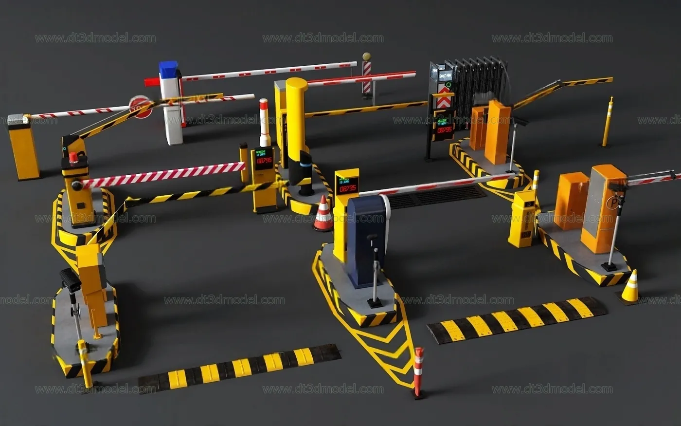 Fence 3D Models for Free Download – Architecture Fence – 001 – VRAY Render