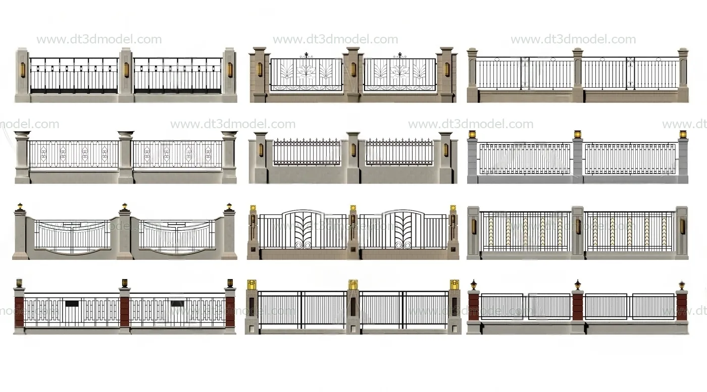 Fence 3D Models for Free Download – Architecture Fence – 002 – VRAY Render