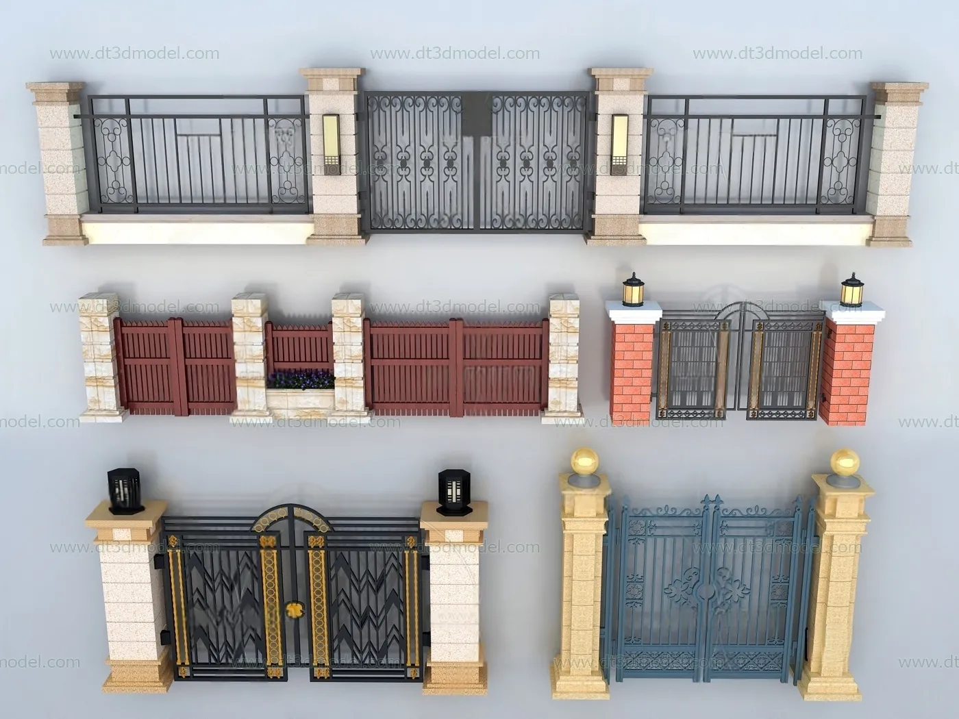 Fence 3D Models for Free Download – Architecture Fence – 003 – VRAY Render