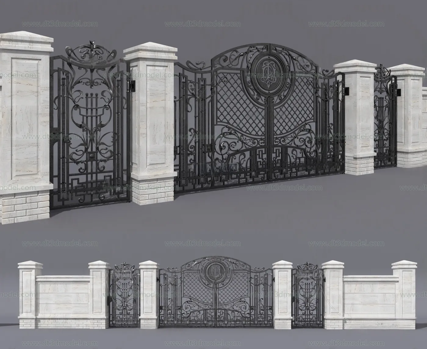 Fence 3D Models for Free Download – Architecture Fence – 014 – VRAY Render