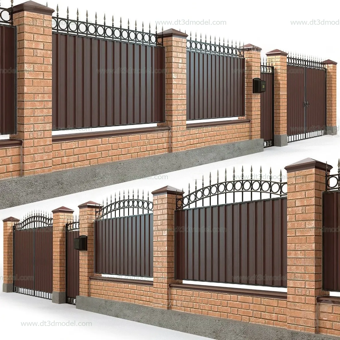 Fence 3D Models for Free Download – Architecture Fence – 020 – VRAY Render
