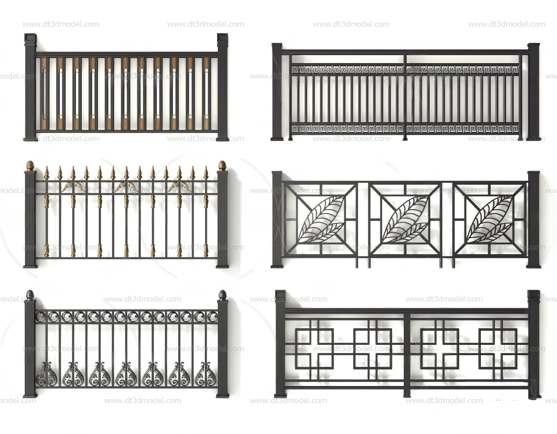 Fence 3D Models for Free Download – Architecture Fence – 022 – VRAY Render