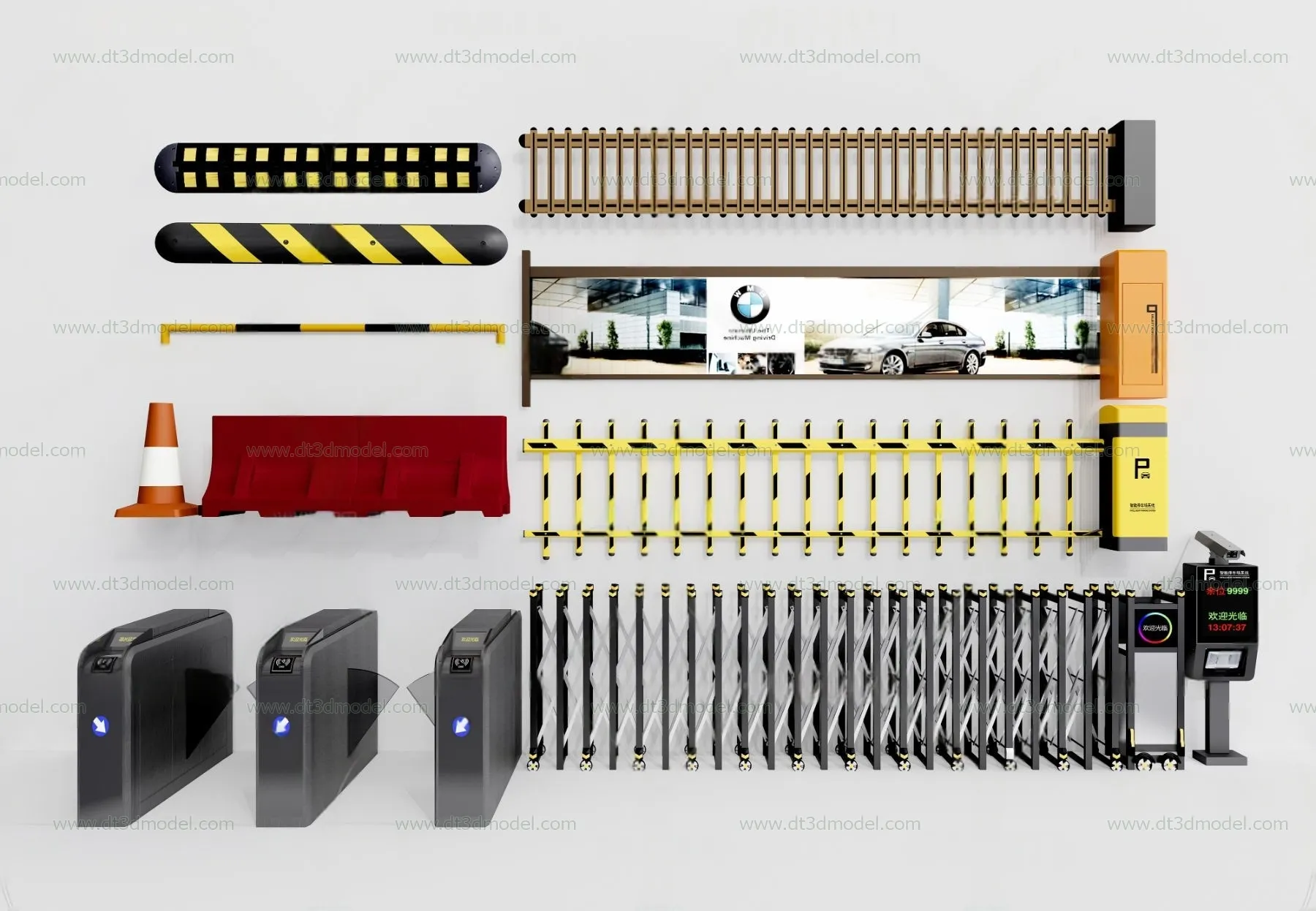 Fence 3D Models for Free Download – Architecture Fence – 023 – VRAY Render