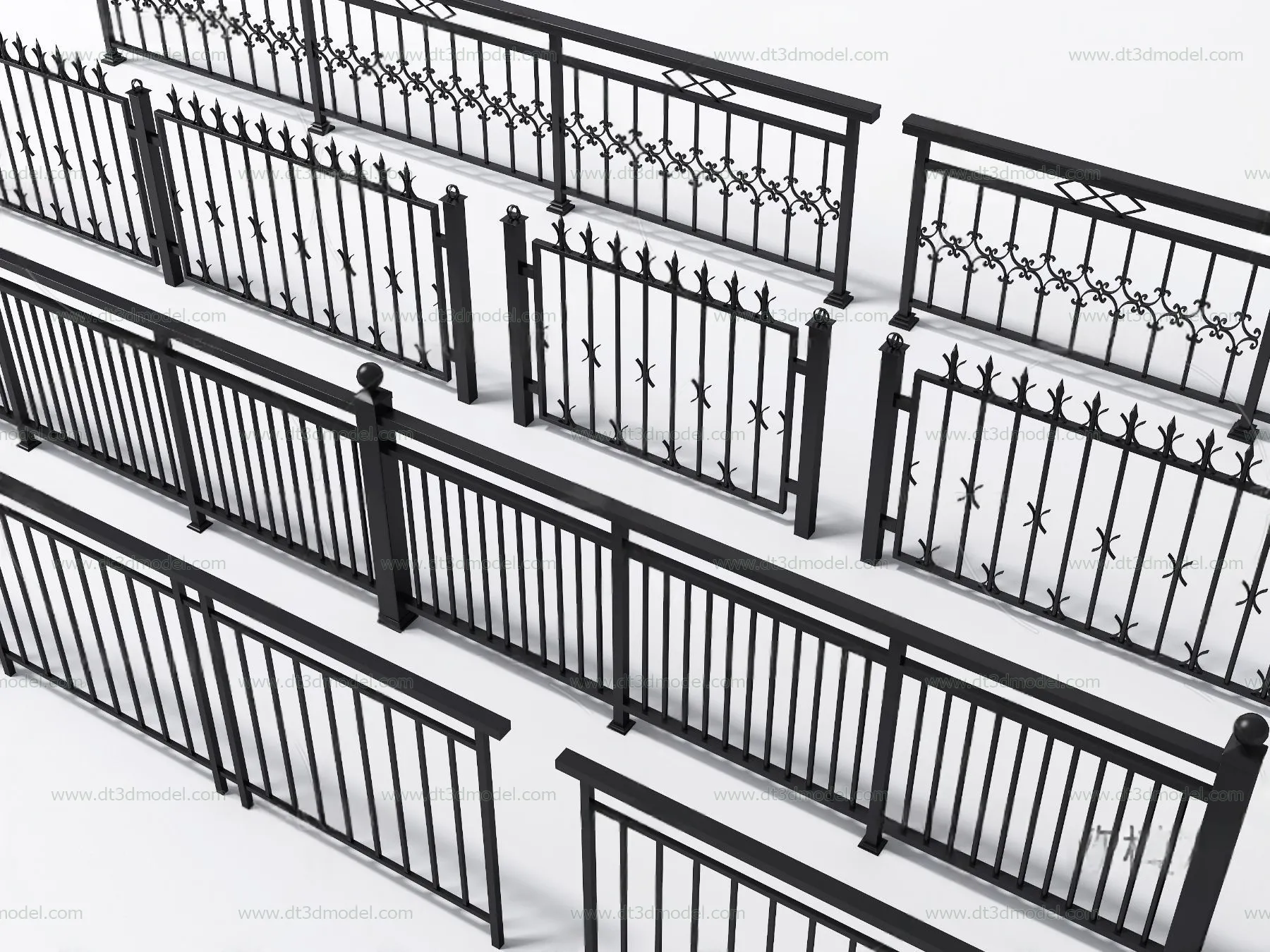 Fence 3D Models for Free Download – Architecture Fence – 024 – VRAY Render